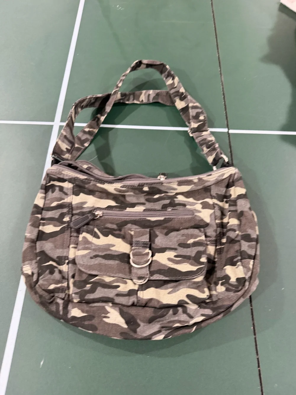 Men's Camouflage Messenger Bag - Camo Pattern